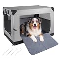36 Inch Collapsible Dog Crate for Medium-Large Dogs, Grey