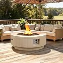 36 Inch Outdoor Concrete Round Propane Fire Pit Table