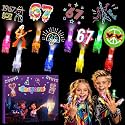 36 Pack 1967 Retro Hippie Party Favors LED Finger Lights for Kids