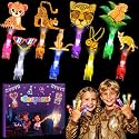 36 Pack Cheetah Party Favors LED Finger Lights for Kids