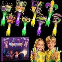 36 Pack Mardi Gras Party Favors LED Finger Lights for Kids