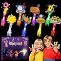 36 Pack Retro Cartoon Character Party Favors LED Finger Lights for Kids