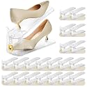 36 Pack Shoe Slots Organizer for Closet, Adjustable Shoe Stackers for a Pair of Shoes Shoe Rack Storage Shoe Space Saver 50% Shoe Shelf Display Holder for Closet