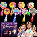 36 Pack Tie Dye Party Favors LED Finger Lights for Kids