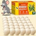 36 Packs Mouse Rodent Repellent, Peppermint Oil Mice Repellent for Indoor & Outdoor Use, Moth Balls for Mice Rat Roach Spider Ant, for Home Garage Basement Kitchen