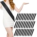36 Pcs Blank Satin Sash Party Favors - Black Plain Bridal Shower Decorations for Birthday, Wedding, Graduation, DIY, Beauty Pageant, Hen Party, Homecoming - Make Your Own
