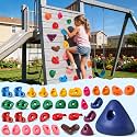 36 PCS Rock Climbing Holds for Kids,Rock Climbing Wall Grips Climbing Rocks Wall Kit for Indoor and Outdoor Playground Play Set with Hardware（Style B）