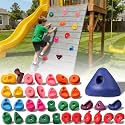36 PCS Rock Climbing Holds for Kids,Rock Climbing Wall Grips Climbing Rocks Wall Kit for Indoor and Outdoor Playground Play Set with Hardware （Style A）