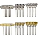 36-Piece Wire Brush Set - Metal Rust Removal, Polishing, Cleaning - Shaft 1/8″ (3mm) - Removes Burrs, Dust, and Oxide Layer - Handles Rough Surfaces - Designed for Industrial and DIY Enthusiasts