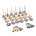 36 Pieces Stainless Steel and Brass Wire Brushes Wheel Cup Pen Brush Set Polishing Attachment Kit for Dremel Grinder Rotary Tools (Silver and Gold)