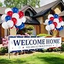 Tatuo 36 Pcs Military Welcome Home Banner with 35 Balloons, Star Style