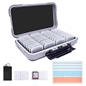36-Slot SD Card Holder, Gray Memory Card Case with 36 Card Cases