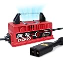 36 Volt 25 AMP Golf Cart Battery Charger with D Style Plug for EZGO TXT, Smart Golf Cart Charger for Lead Acid Batteries, Fast Charge Trickle Charge- IP67 Waterproof with Fan Design