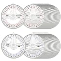 360° Protractor Pack of 30 Protactors Plastic Protractor Math Protractors Clear Protractor Ruler Drafting Tools Circle Protractor for Geometry