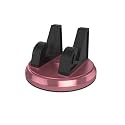 360 Rotatable Car Phone Holder for Dashboard, Silicone Non-Slip &amp; Stable Grip Phone Mount with Data Cable Management, Universal for Most Smartphones in Car &amp; Home (Pink)