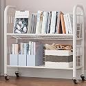 360° Rotating Bookshelf - Multifunctional Rolling Cart for Home &amp; Office Storage, Kitchen Organizer, Space-Saving Design, Stylish &amp; Practical Solution for Easy Access