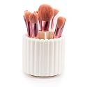 360 Rotating Makeup Brush Holder,Cute Makeup Brush Cup, Removable 7 Slots Spinning Cosmetic Brushes Storage Pen Holder for Vanity, Dresser, Desk, 5 Inch | 1 Pack White