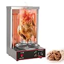360° Vertical Rotisserie Grill & Shawarma Oven - Stainless Steel Kebab Maker with Adjustable Temperature 122-572°F for Home & Commercial Use - Perfect for Restaurants & Parties