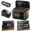 360 x4 Air 2 Pack Batteries with LCD Charger for Insta360 X4 Air
