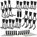 36PC Multi Sizes Slatwall Hooks, Black