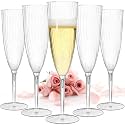 36PCS Clear Champagne Flutes Plastic, 6 oz