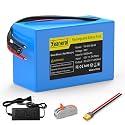 36V 5000mAh Lithium Battery with Charger, Rechargeable Battery Pack Compatible with 36 Volt Devices RC Car, LED Light Strip, DIY, CCTV Camera, Robot, Boat