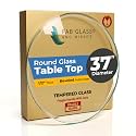 37" Inch Round Glass Table Top 1/2" Thick Tempered Beveled Edge by Fab Glass and Mirror