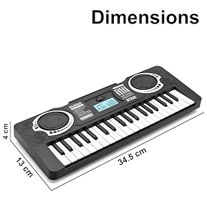 37-key electronic keyboard piano with built-in speakers digital display sound controls and usb cable for beginners and music practice