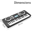 37-Key Electronic Keyboard Piano with Built-In Speakers Digital Display Sound Controls and USB Cable for Beginners and Music Practice
