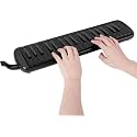 37 Keys Melodica for Beginner, Air Piano Musical Instrument with Carrying BagFull Black