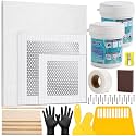 37 Pcs Drywall Repair Kit with 12"x12" Dry Wall Panel, Dry wall Patch Kit Sheetrock Repair Kit with Spackle, Mesh Tape, Putty Knives & Sanding Block for Sheet Rock Wall Surface Ceiling Large Hole Fill