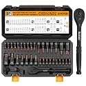 37-Piece Master Torx Bit Socket Set, 1/4", 3/8", 1/2" Drive Star & Tamper Proof T6-T70, T6H-T70H, Premium CR-V & S2 Alloy Steel, Ratchet Wrench, Sockets Adapter, High Torque for Automotive Mechanic