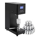 370W Electric Can Sealing Machine,Commercial Soda Can Sealer Machine w/LED Display,Adjustable 4.53"-6.69" Height for PET Bottles Aluminum Caps,Beverage Stores Black-220V