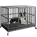 38 Inch Heavy Duty Dog Crate, Escape-Proof, for Medium Dog Breeds