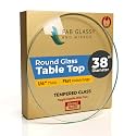 38 Inch Round Tempered Flat Polished Edge Glass Table Top -1/4” Thick Round Glass Table Top–Heavy Duty, Dining, Coffee, and Office Tables by Fab Glass and Mirror