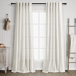 38 inches Wide Cream Linen Back Tab