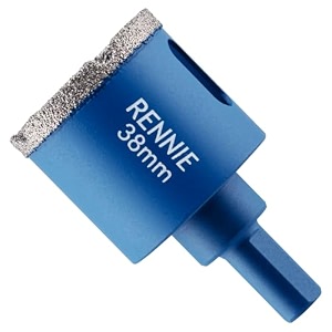 38mm diamond hole saw drill bit with tri shank for porcelain tiles ceramic slate stone granite marble glass diamond core holesawhole cutter