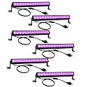 6 Pack 38W LED Black Light Bar, Blacklight Bars for Glow Party