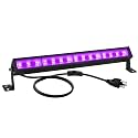 1 Pack 38W LED Black Light Bar, Blacklight Bar for Glow Party