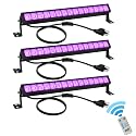3 Pack 38W LED Black Light Bar, Blacklight Bars for Glow Party