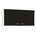 39" Wall-Mounted Large Storage Cabinet, Multifunctional Garage Storage Cabinets with Double Door, Cabinet Organizer with Two Shelves for Garage, Black