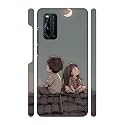 3939Boy amp Girl Sitting on Roof3939 Printed