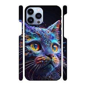 Cat -Drop Bubbles Art Printed Hard
