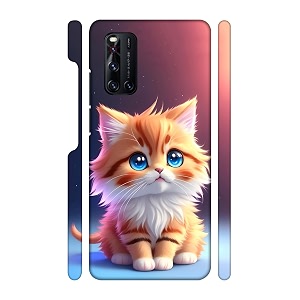 Cat with Blue Eyes Printed Hard Mobile