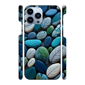 Colourful Stones-Blue-White Printed Hard Mobile Back Cover