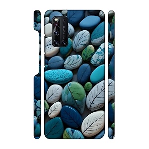 Colourful Stones-Blue-White Printed Hard Mobile Back Cover