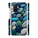 3939Colourful Stones3939-Blue-White Printed Hard Mobile Back Cover