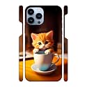 3939Cute Cat with Cup3939 Printed Hard Mobile
