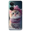 3939Cute Kitty with Scarf3939 -Pink Printed Hard