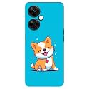 3939Cute Puppy-Dog3939-Blue Printed Hard Mobile Back Cover